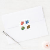 Vier koffers Stickers (Envelop)