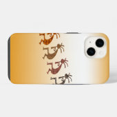 Vier Kokopelli iPhone Hoesje (Achterkant horizontaal)