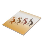 Vier Kokopelli Tegeltje (Zijkant)