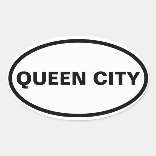VIER "KONINGSTAD" OVALE STICKER (Voorkant)