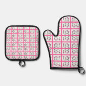 Vier kopjes wijn voor Pesach Ovenwant & Pannenlap Set (Voorkant)