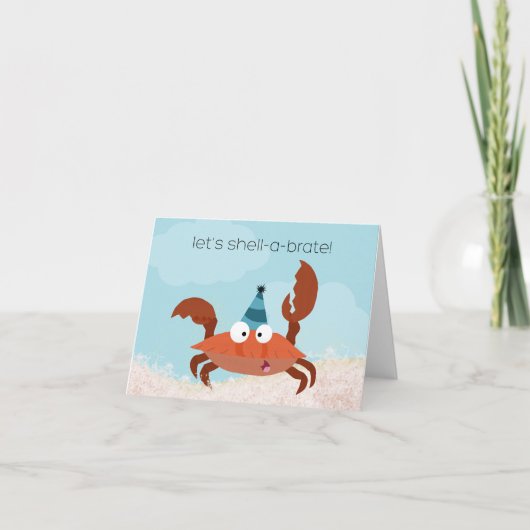 Vier Krab uitbundig Kaart (Voorkant)