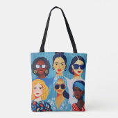 Vier krachtige vrouwen | Vrienden | Voor haar Tote Bag (Achterkant)