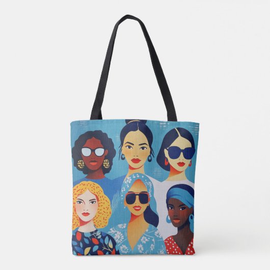 Vier krachtige vrouwen | Vrienden | Voor haar Tote Bag (Achterkant)