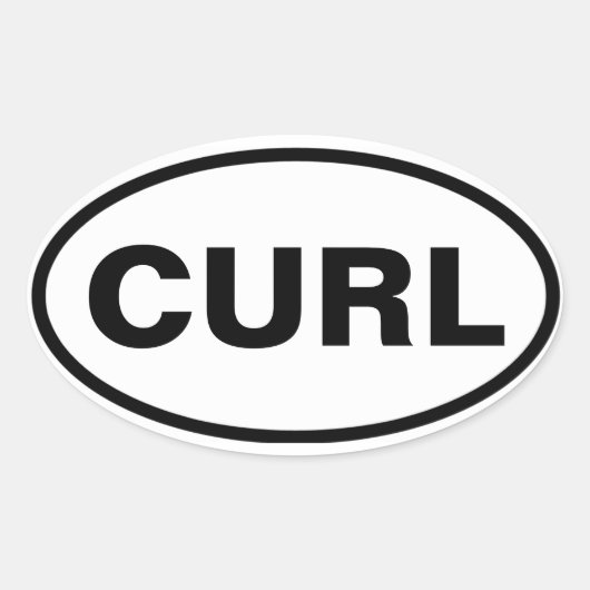 VIER "KRULLEN" OVALE STICKER (Voorkant)