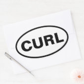 VIER "KRULLEN" OVALE STICKER (Envelop)