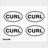 VIER "KRULLEN" OVALE STICKER (Vel)
