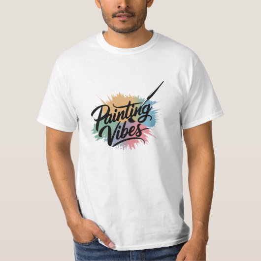 Vier kunst met unieke schilder Design T-shirt (Voorkant)