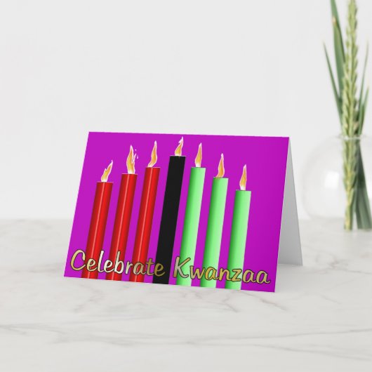 Vier Kwanzaa Feestdagen Kaart (Voorkant)