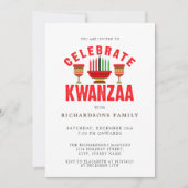 Vier Kwanzaa Party uitnodiging (Voorkant)