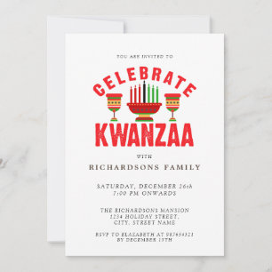 Vier Kwanzaa Party uitnodiging