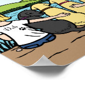 Vier Labradors en Parents Lake Uitzicht Poster (Hoek)