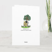 Vier labradors in hun tuin kaart (Achterkant)