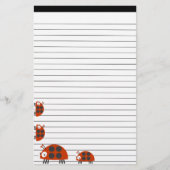 Vier Ladybugs, gebrand Briefpapier (Voorkant)