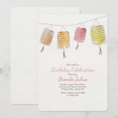 Vier lantaarns uitnodiging (Voorkant / Achterkant)