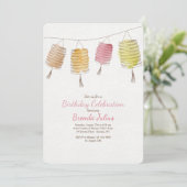 Vier lantaarns uitnodiging (Staand voorkant)