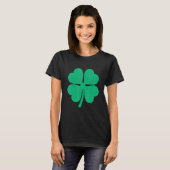 Vier Leaf C Lucky Shamrock Irish St Patrick's Day T-shirt (Voorkant volledig)