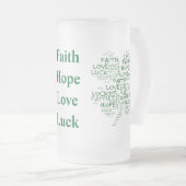 Vier Leaf Clover Betekenis: Hoop, Faith, Love, Luc Matglas Bierpul (Voorkant rechts)