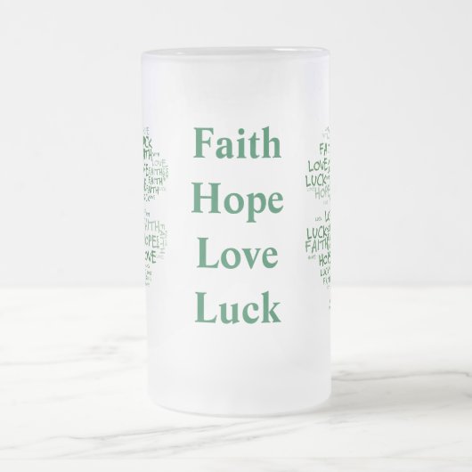 Vier Leaf Clover Betekenis: Hoop, Faith, Love, Luc Matglas Bierpul (Center)