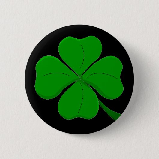 Vier Leaf Clover-Button Ronde Button 5,7 Cm (Voorkant)