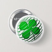 Vier Leaf Clover-Button Ronde Button 5,7 Cm (Voorkant /achterkant)