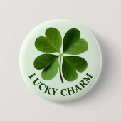 Vier Leaf Clover-Button Ronde Button 5,7 Cm (Voorkant)
