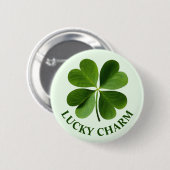 Vier Leaf Clover-Button Ronde Button 5,7 Cm (Voorkant /achterkant)