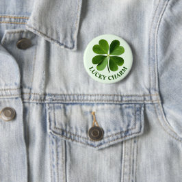 Vier Leaf Clover-Button Ronde Button 5,7 Cm