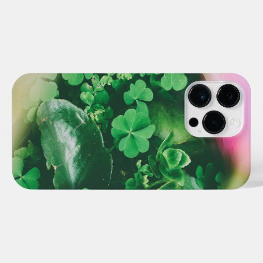 Vier Leaf Clover Charm iPhone Hoesje (Achterkant horizontaal)