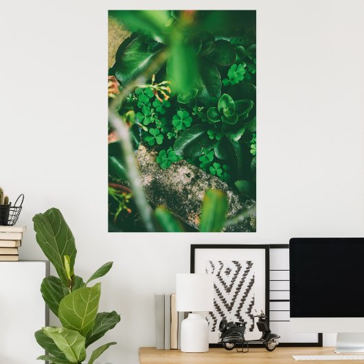 Vier Leaf Clover Charm Poster (Thuiskantoor)