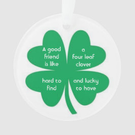 Vier Leaf Clover en Beste vrienden Ornament