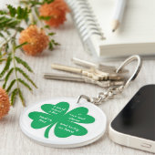 Vier Leaf Clover en Beste vrienden Sleutelhanger (Voorkant Rechts)