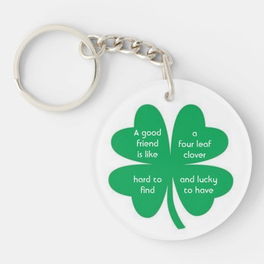 Vier Leaf Clover en Beste vrienden Sleutelhanger (Voorkant)