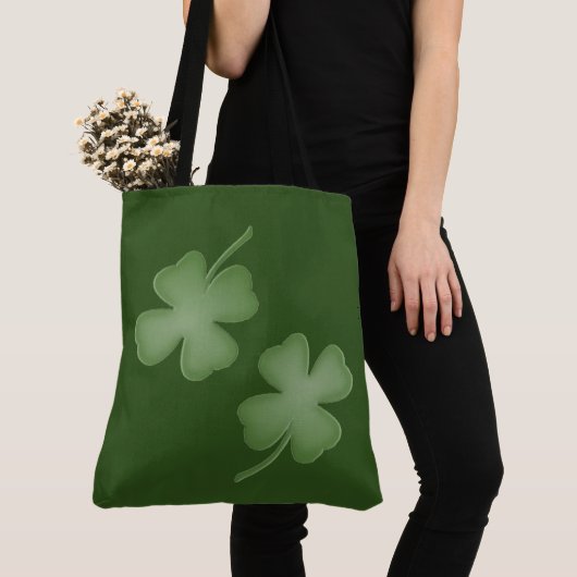 Vier Leaf Clover Green Bag Tote Bag (Dichtbij)