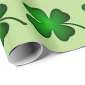 Vier Leaf Clover Green Cadeaupapier (Rol Hoek)
