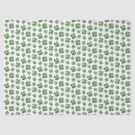 Vier Leaf Clover Green en White St Patrick's Day Tissuepapier