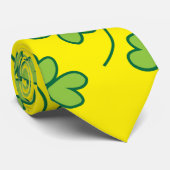 Vier Leaf Clover Green Irish Stropdas (Opgerold)