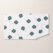 Vier Leaf Clover Green-Waterverf Bad Handdoek (Handdoek)