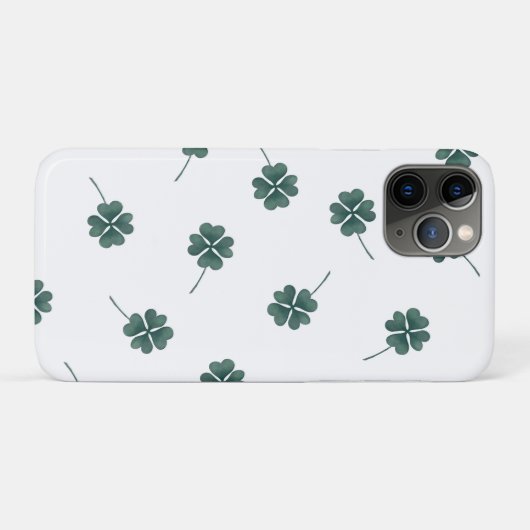 Vier Leaf Clover Green-Waterverf Case-Mate iPhone Case (Achterkant (horizontaal))