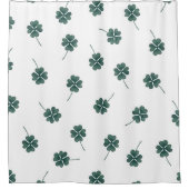 Vier Leaf Clover Green-Waterverf Douchegordijn (Voorkant)