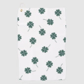 Vier Leaf Clover Green-Waterverf Golfhanddoek (Voorkant)