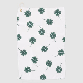 Vier Leaf Clover Green-Waterverf Golfhanddoek