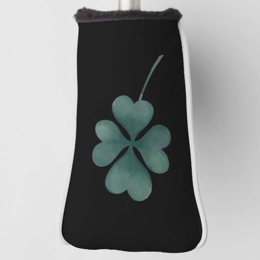 Vier Leaf Clover Green-Waterverf Golfheadcover (Draai 90)