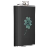 Vier Leaf Clover Green-Waterverf Heupfles (Rechts)