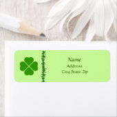 Vier Leaf Clover Ierse Adresetiketten Etiket (Insitu)