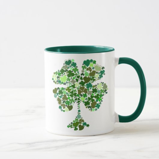 Vier Leaf Clover Irish Coffee-Mok Mok (Rechts)