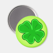 Vier Leaf Clover Irish Green Lucky Shamrock Magneet (Voorkant / Achterkant)