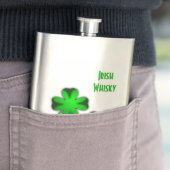 Vier Leaf Clover Irish Whisky Heupfles (Voorbeeld)