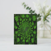Vier Leaf Clover Kaleidoscoop Briefkaart (Staand voorkant)