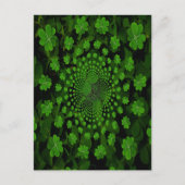 Vier Leaf Clover Kaleidoscoop Briefkaart (Voorkant)
